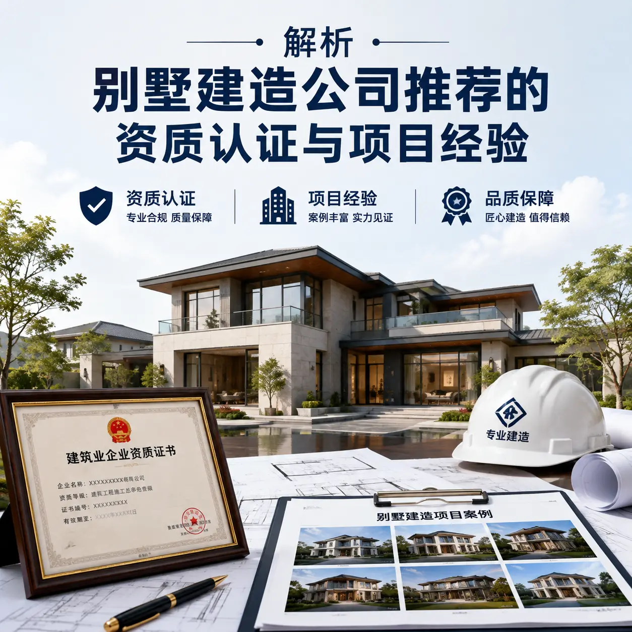 解析 平塘 别墅建造公司推荐的资质认证与项目经验