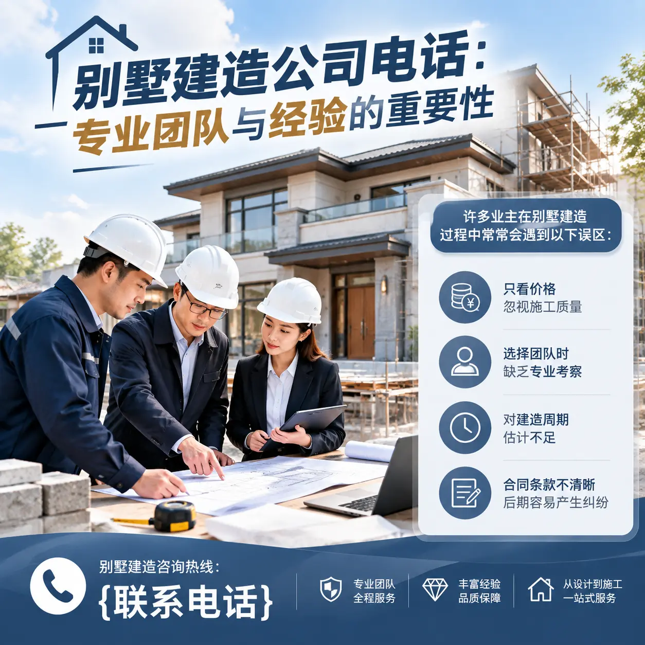 平塘别墅建造公司电话:专业团队与经验的重要性