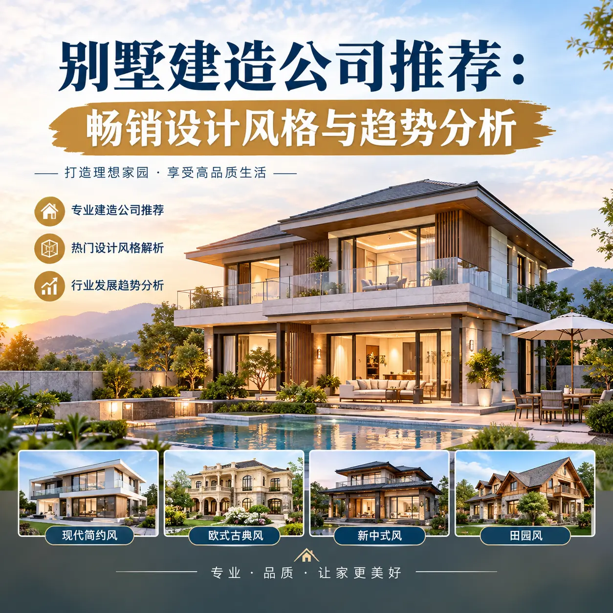 别墅建造公司推荐: 平塘 畅销设计风格与趋势分析