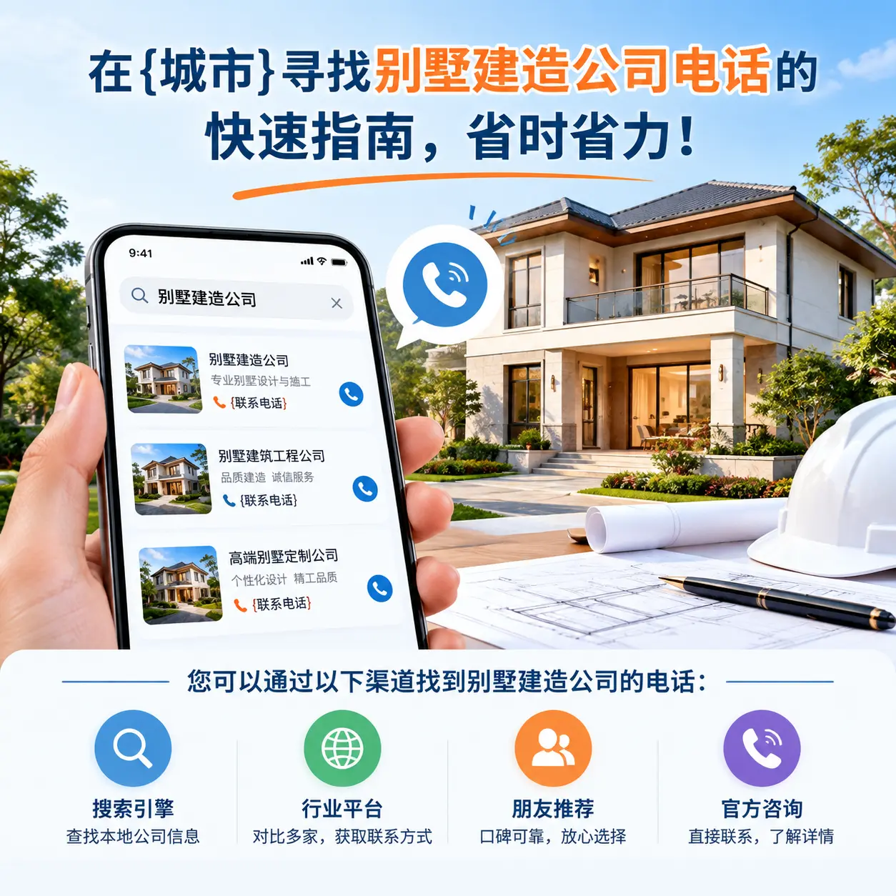 在平塘寻找别墅建造公司电话的快速指南，省时省力！