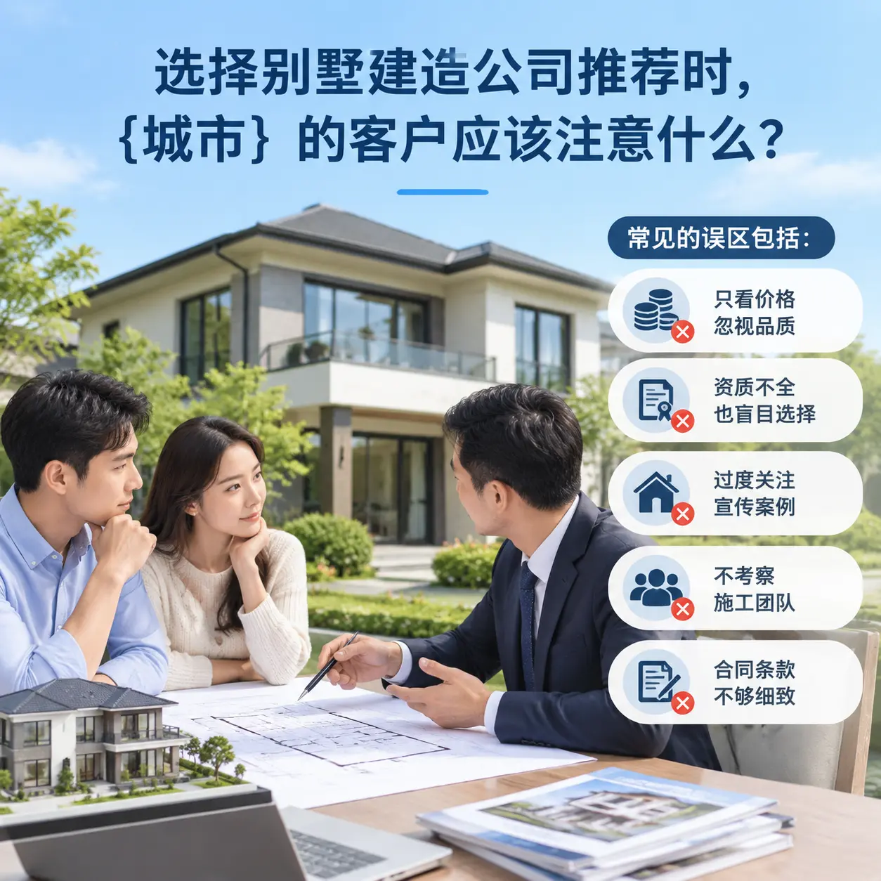 选择别墅建造公司推荐时,平塘 的客户应该注意什么?