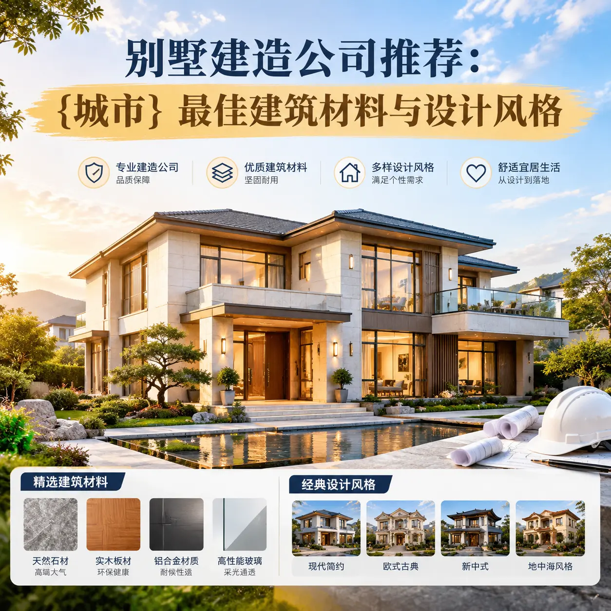 别墅建造公司推荐： 平塘 最佳建筑材料与设计风格