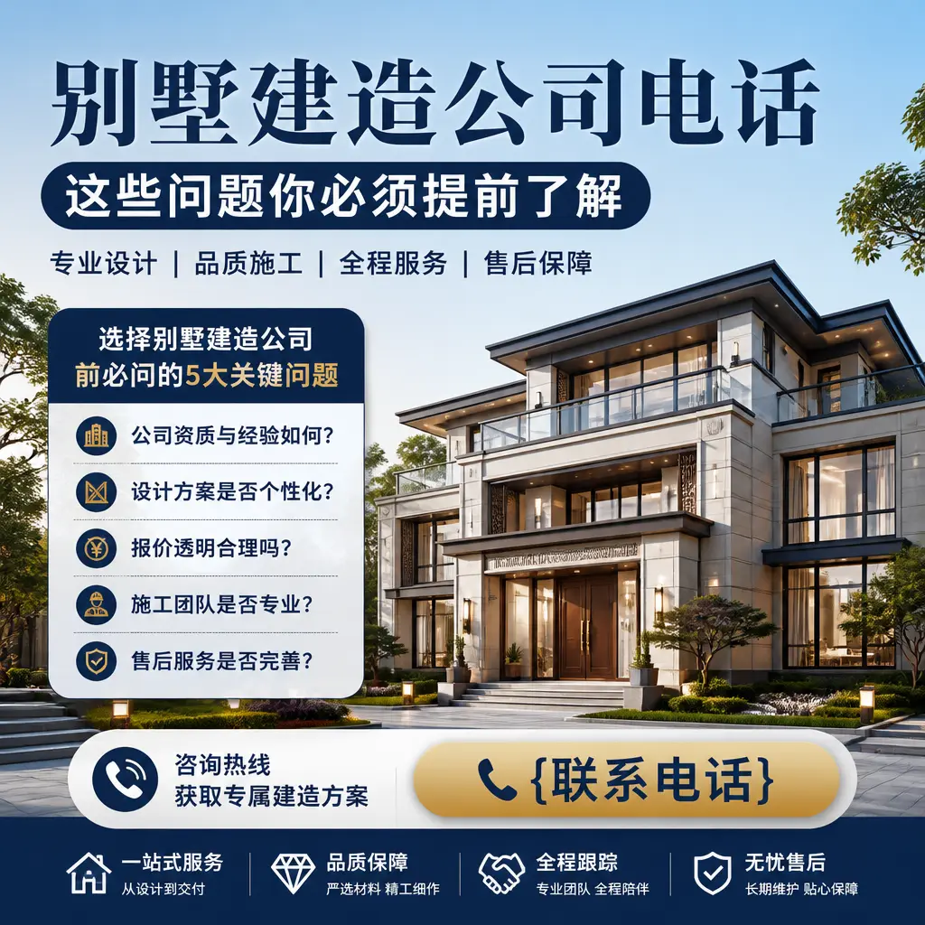 平塘别墅建造公司电话，这些问题你必须提前了解