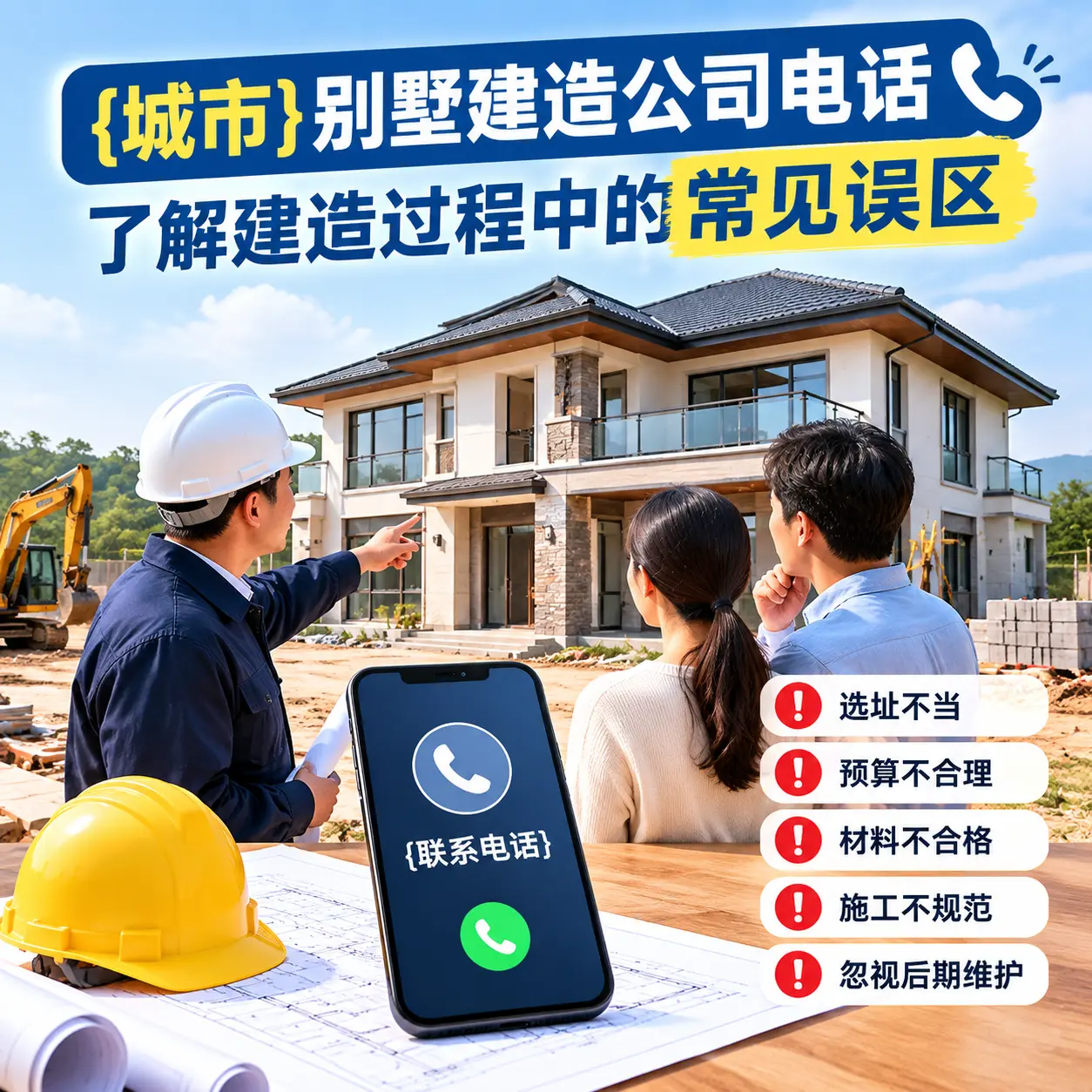 平塘别墅建造公司电话,了解建造过程中的常见误区